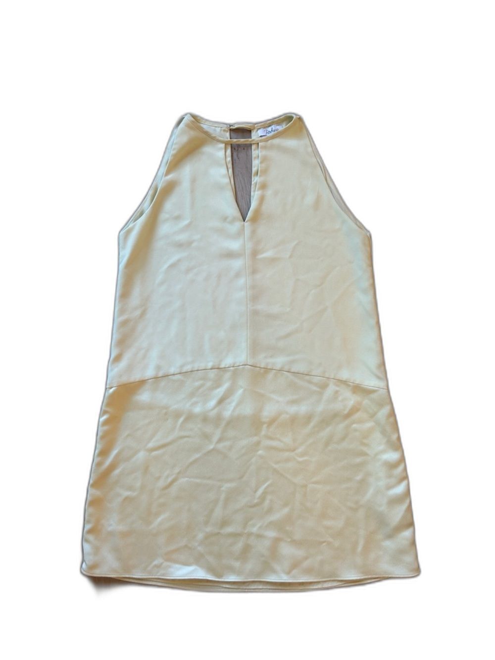Parker Yellow Halter Mini Dress Cocktail Party Wedding Guest